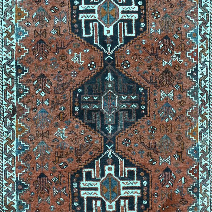 Machine Washable Persian Light Blue Traditional Rug, wshtr905lblu