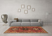 Machine Washable Persian Brown Traditional Rug in a Living Room,, wshtr905brn