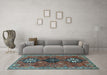 Machine Washable Persian Light Blue Traditional Rug in a Living Room, wshtr905lblu