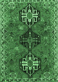 Persian Emerald Green Traditional Rug, tr905emgrn