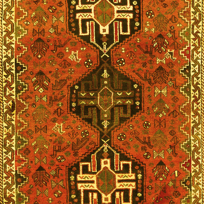 Machine Washable Persian Yellow Traditional Rug, wshtr905yw