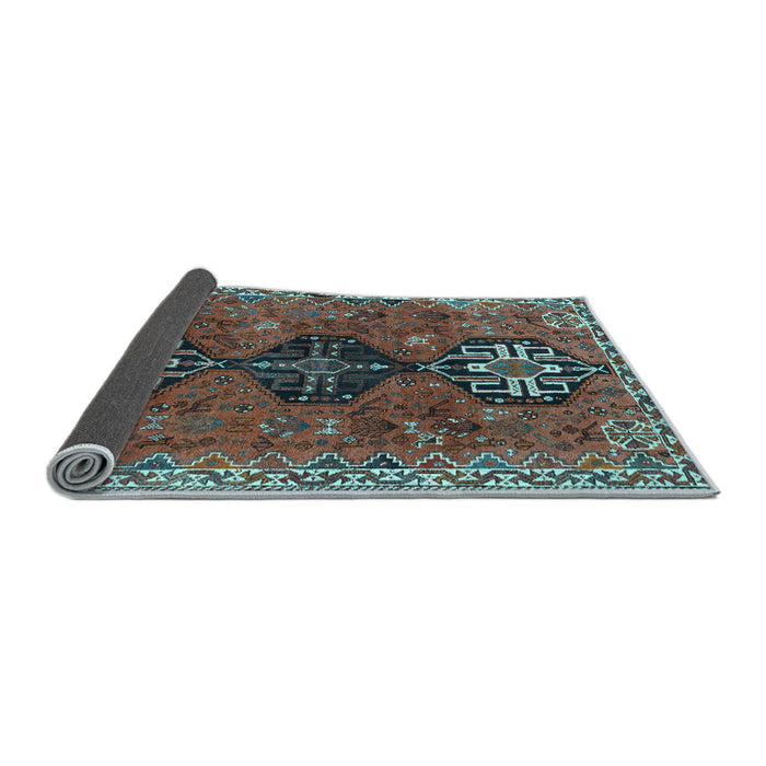 Sideview of Persian Light Blue Traditional Rug, tr905lblu