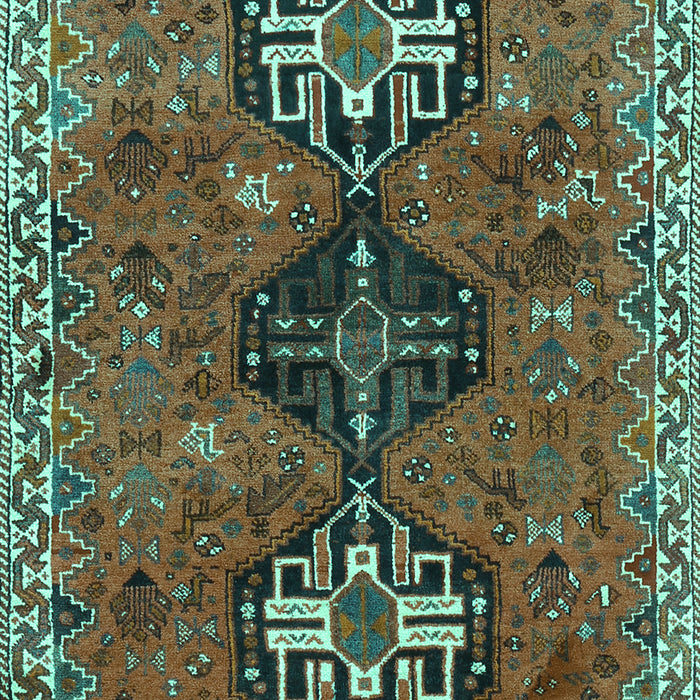 Machine Washable Persian Turquoise Traditional Area Rugs, wshtr905turq