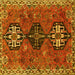 Square Persian Yellow Traditional Rug, tr905yw