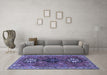 Machine Washable Persian Blue Traditional Rug in a Living Room, wshtr905blu