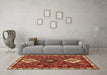 Machine Washable Persian Brown Traditional Rug in a Living Room,, wshtr906brn