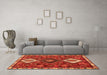 Machine Washable Persian Orange Traditional Area Rugs in a Living Room, wshtr906org