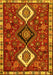 Machine Washable Persian Yellow Traditional Rug, wshtr906yw