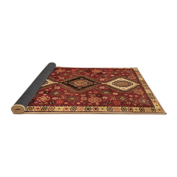 Sideview of Persian Brown Traditional Rug, tr906brn