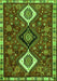 Serging Thickness of Machine Washable Persian Green Traditional Area Rugs, wshtr906grn