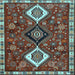 Square Persian Light Blue Traditional Rug, tr906lblu