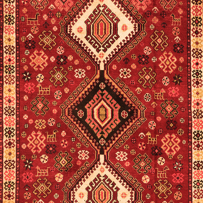 Serging Thickness of Machine Washable Persian Orange Traditional Area Rugs, wshtr906org