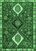 Machine Washable Persian Emerald Green Traditional Area Rugs, wshtr906emgrn