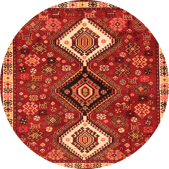 Square Persian Orange Traditional Rug, tr906org