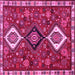 Square Persian Pink Traditional Rug, tr906pnk