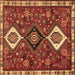 Square Persian Brown Traditional Rug, tr906brn