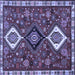 Square Persian Blue Traditional Rug, tr906blu