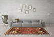 Machine Washable Persian Brown Traditional Rug in a Living Room,, wshtr907brn