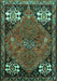 Persian Turquoise Traditional Rug, tr907turq