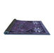 Sideview of Persian Blue Traditional Rug, tr907blu