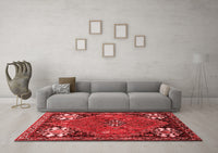 Machine Washable Persian Red Traditional Rug, wshtr907red