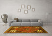 Machine Washable Persian Yellow Traditional Rug in a Living Room, wshtr907yw