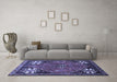 Machine Washable Persian Blue Traditional Rug in a Living Room, wshtr907blu