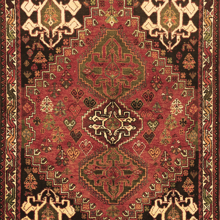 Machine Washable Persian Brown Traditional Rug, wshtr907brn
