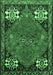 Machine Washable Persian Emerald Green Traditional Area Rugs, wshtr907emgrn