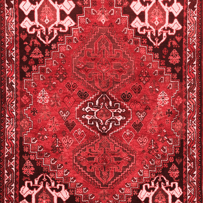 Machine Washable Persian Red Traditional Rug, wshtr907red
