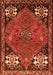 Serging Thickness of Machine Washable Persian Orange Traditional Area Rugs, wshtr907org