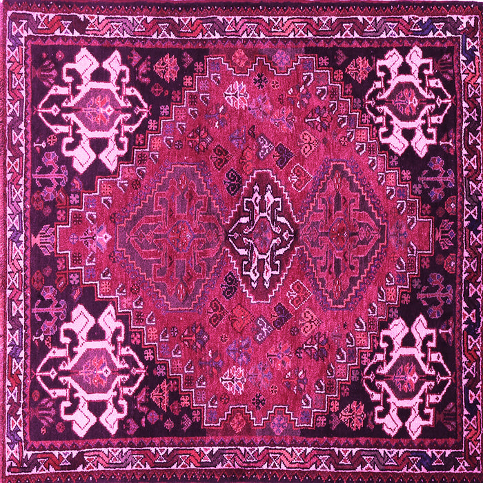Square Persian Pink Traditional Rug, tr907pnk