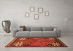 Machine Washable Persian Orange Traditional Area Rugs in a Living Room, wshtr907org