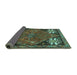 Sideview of Persian Turquoise Traditional Rug, tr907turq