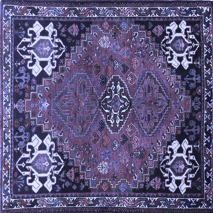 Square Persian Blue Traditional Rug, tr907blu