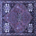 Square Persian Blue Traditional Rug, tr907blu