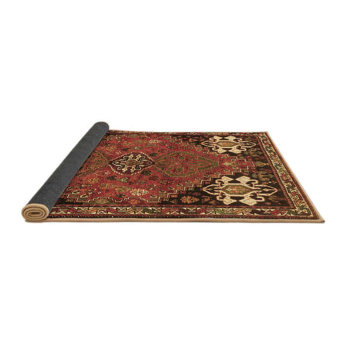 Sideview of Persian Brown Traditional Rug, tr907brn