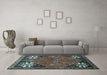 Machine Washable Persian Light Blue Traditional Rug in a Living Room, wshtr907lblu