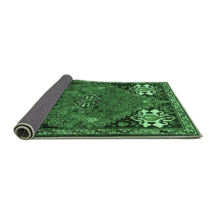 Sideview of Persian Emerald Green Traditional Rug, tr907emgrn