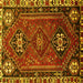 Square Persian Yellow Traditional Rug, tr908yw