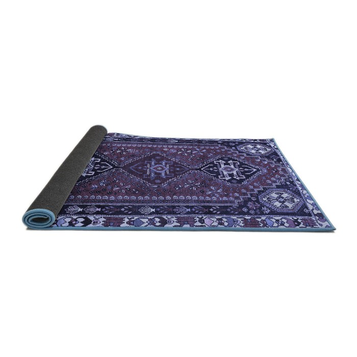 Sideview of Persian Blue Traditional Rug, tr908blu