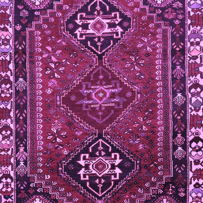Machine Washable Persian Purple Traditional Area Rugs, wshtr908pur