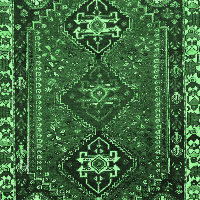 Machine Washable Persian Emerald Green Traditional Area Rugs, wshtr908emgrn