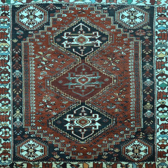 Square Persian Light Blue Traditional Rug, tr908lblu