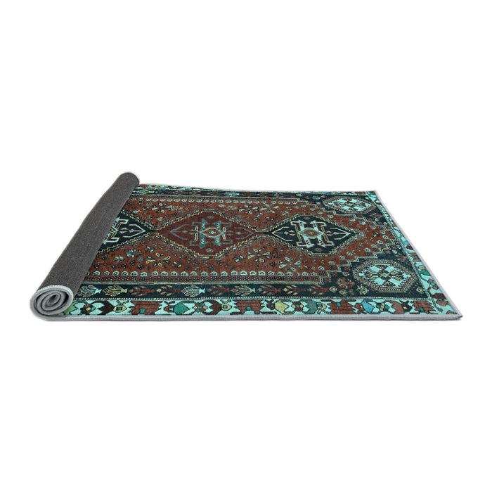 Sideview of Persian Light Blue Traditional Rug, tr908lblu