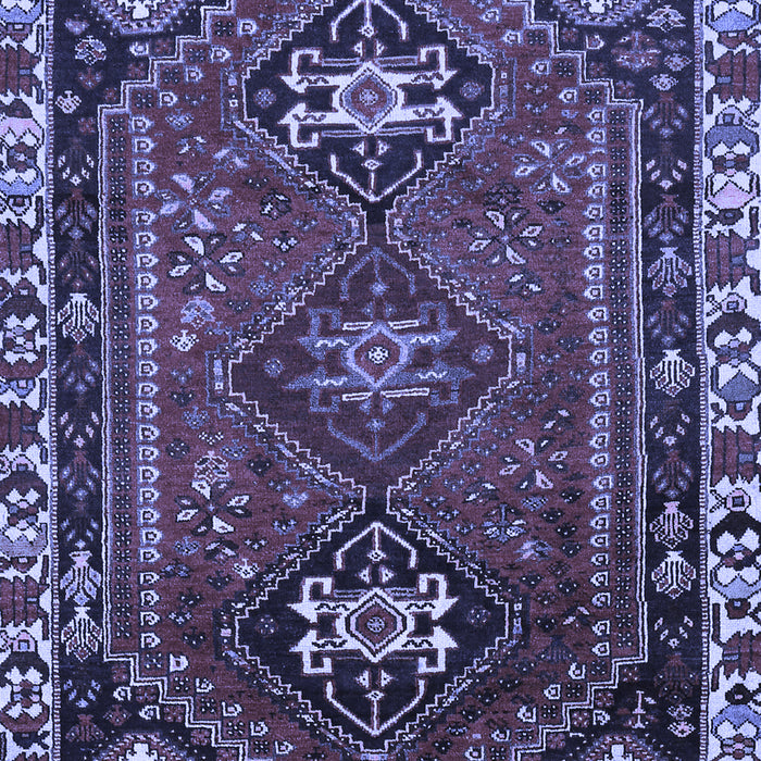 Machine Washable Persian Blue Traditional Rug, wshtr908blu