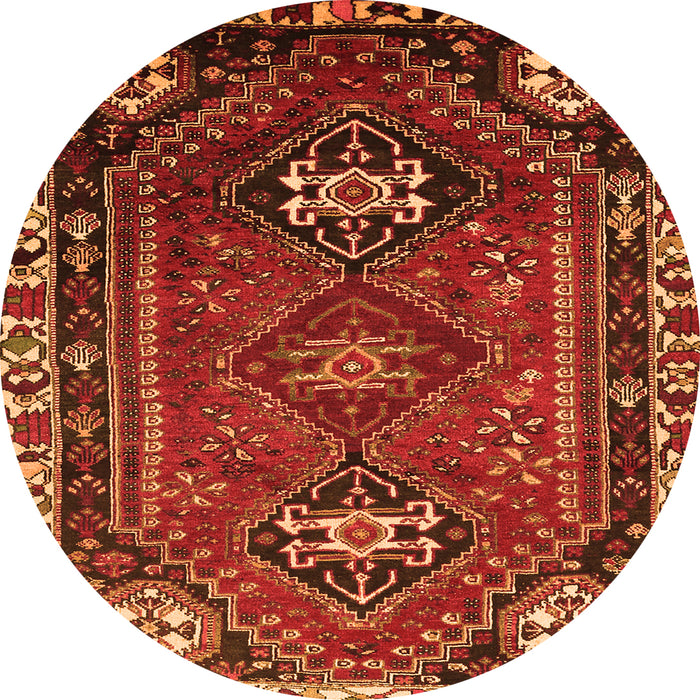 Machine Washable Persian Orange Traditional Area Rugs, wshtr908org