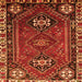 Round Machine Washable Persian Orange Traditional Area Rugs, wshtr908org