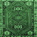 Square Persian Emerald Green Traditional Rug, tr908emgrn