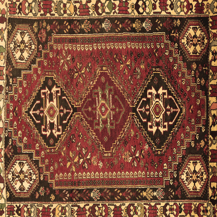 Square Persian Brown Traditional Rug, tr908brn